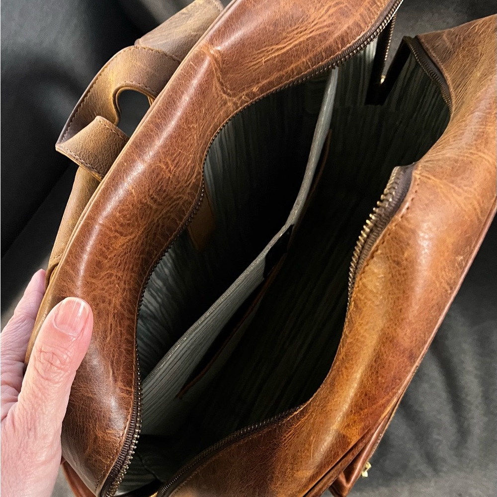 Brown Leather Backpack - image 4